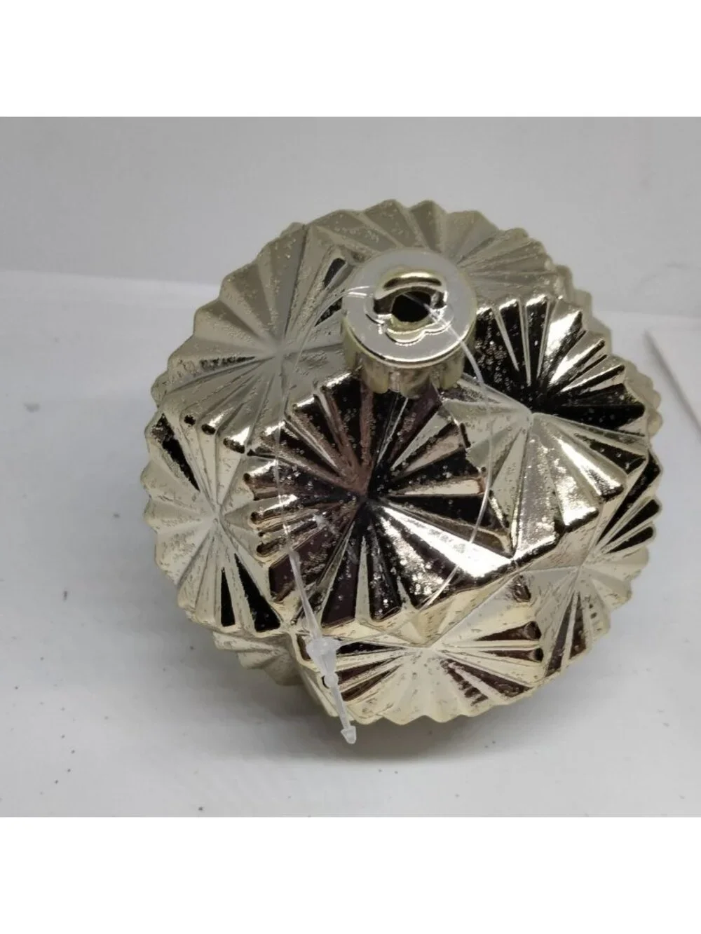 Shatterproof Gold Christmas Ornament Modern Prism Design